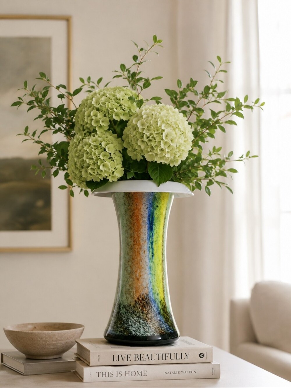Rare Mid-Century Hand-Blown Studio Art Glass Vase